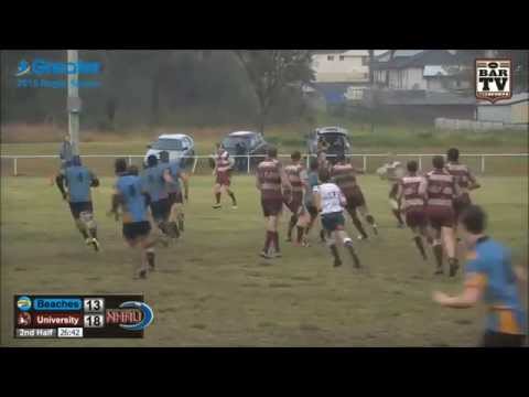 2015 NHRU Round 17 Premier 1 Highlights - Southern Beaches v University