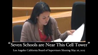 "I am representing the Mothers opposing this cell tower" Mother of Four to LA Supervisors
