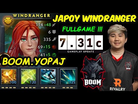 BOOM Yopaj Windranger Arcana - Japoy MIDLANE NO.1 SEA MIDLANE 2022  Perspective FULLGAME Dota 2 7.31