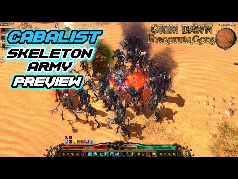 Grim Dawn : Cabalist Pet Build Preview (Skeleton Army) SR 80+ Mogdrogen
