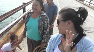 Walking on the bridge