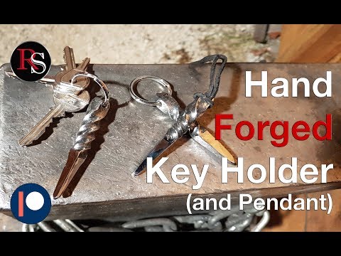 Making A Simple Hand Forged Key Holder / Keychain / Key Ring / Pendant - Blacksmithing Video