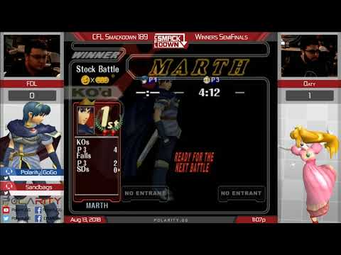 CFL Smackdown 189 Melee - FPL (Marth) vs Oaty (Peach) - Winners Semis