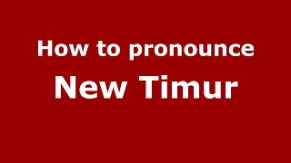 How to pronounce New Timur