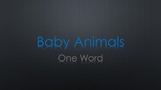 Baby Animals One Word Lyrics