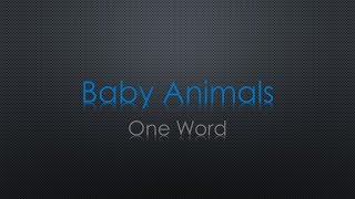 Baby Animals One Word Lyrics