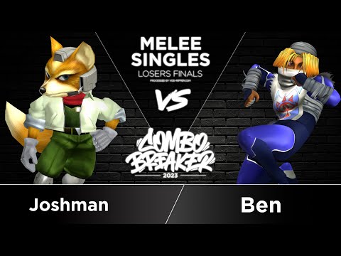 Joshman (Fox) vs Ben (Sheik) - Melee Singles Losers Final - COMBO BREAKER 2023