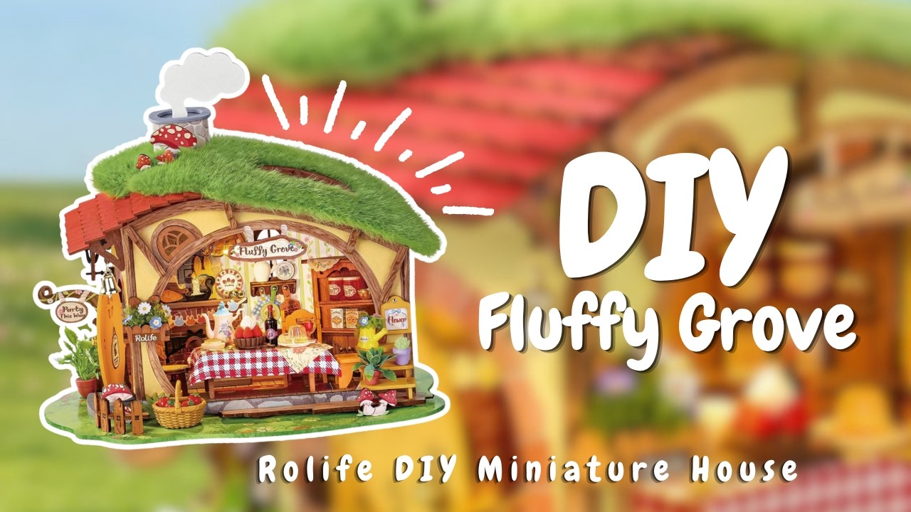 RoboTime 3D dřevěná skládačka Miniatura domečku Kouzelný les Fluffy Grove