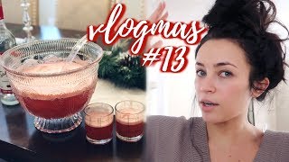 CLASSIC BOOZY CHRISTMAS PUNCH RECIPE + MY MESSY BUN: VLOGMAS #13 | Stephanie Ledda