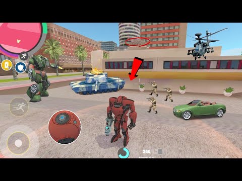 Rope Hero Vice Town - (Transformer Robot Ball Jumped on Tower Building) Robot Fight Police Car Robot