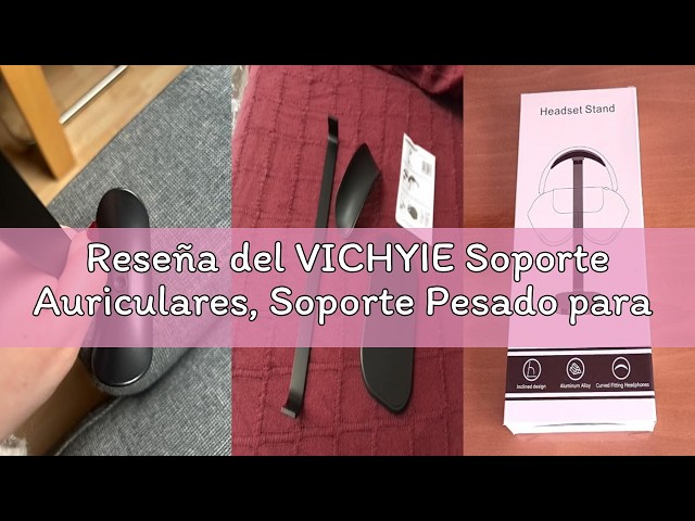 Vídeo relacionado con VICHYIE Soporte Auriculares, Soporte Pesado para AirPods MAX, Accesorios Escritorio para Auriculares, Auriculares para Juegos, Hecho de Aluminio, ABS y Silicona - Blanco