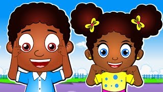 Download lagu Head Shoulders Knees and Toes Rhyme in Swahili | Na nyimbo nyingi kwa watoto | Nyimbo za Kitoto mp3