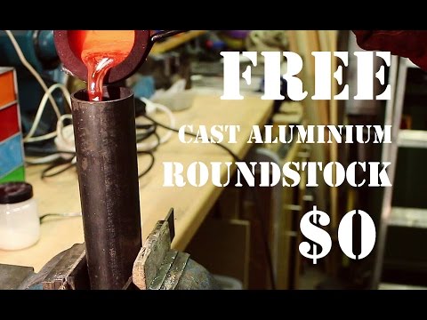 Casting Aluminium Roundstock From Free Scrap