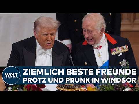 DONALD TRUMP in Windsor: Pompöses Staatsbankett mit König Charles III. und Premier Starmer