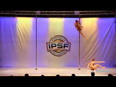Doubles Amalia Lang & Kayla Lee Burch of Germany - IPSF World Pole Sports Championships 2018