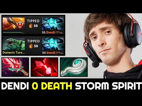 DENDI destroyed Enemies with 0 Death Bloodthorn Storm Spirit 7.28 Dota 2