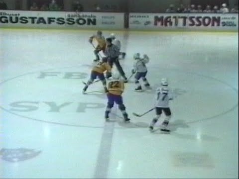 Ishockey.  IF Pucken  -  Kraft, D juniorer 17.2.1991 / Larsmo När-TV