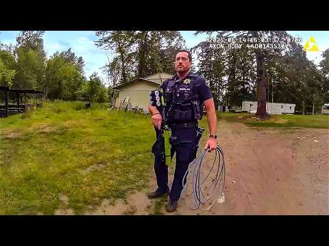Man With Chainsaw vs. Cop With Lasso