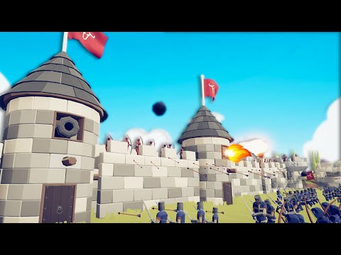 TABS but with Destructible Brick CANNON TOWERS Siege in Totally Accurate Battle Simulator Mods