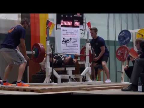 Markus Schick (FCL Rüsselsheim) 3.V.: 240 kg - 2014 DM Bankdrücken Aktive