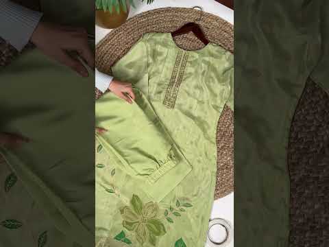 Pista Ivory Pure Viscose Zari-Woven Top, Roman Silk Bottom & Zari Dupatta Set – Fully Stitched Ethnic Wear