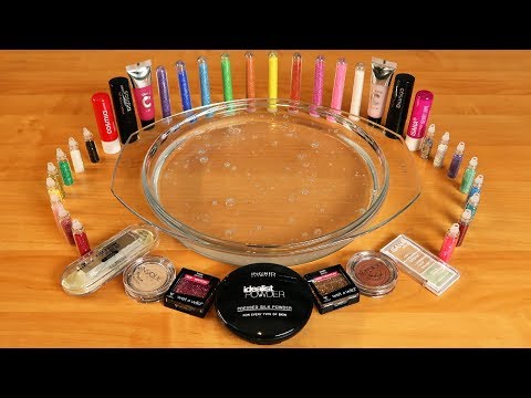Mixing Makeup, Glitter and Mini Glitter Into Clear Slime ! MOST SATISFYING SLIME VIDEO ! Part 3 Video
