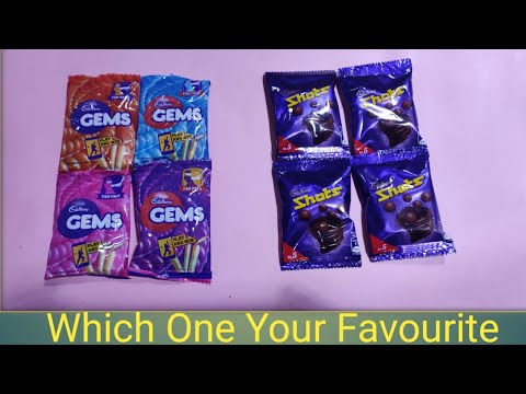 5₹ Cadbury Gems Vs 5₹ Cadbury Shots Opening   || Cadbury chocolate ||  PopPop Tv