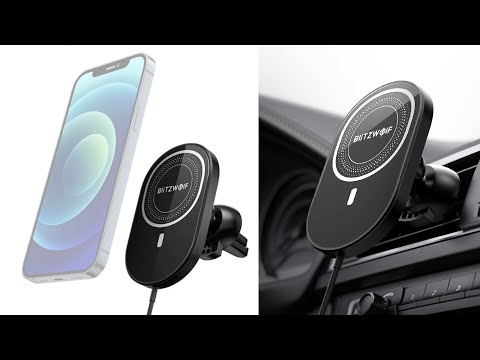 iPhone 14, iphone 13, 13 Pro Wireless Magsafe Car Charger Blitzwolf BW-CW4 & 13 Pro Magsafe Case