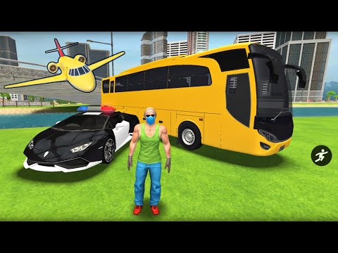 US Police Car and Coach Bus Open City Driving Simulator #3 - Android Gameplay