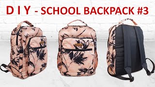 DIY School Backpack #3 - How to sew rucksack - Tutorial / cara membuat ransel sekolah handmade