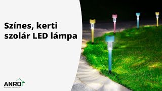 Videó: Globiz Színes, kerti szolár LED lámpa