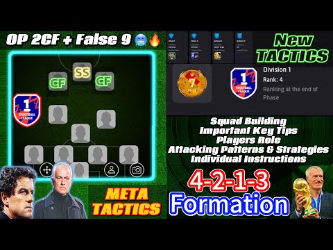 This 4-2-1-3 (2 CF + False 9) Tactic BREAKS eFootball 🔥 | Tactical Breakdown 🧠 & Attacking Patterns💥