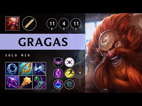 Gragas Mid vs Pantheon: Killing spree - KR Master Patch 14.16