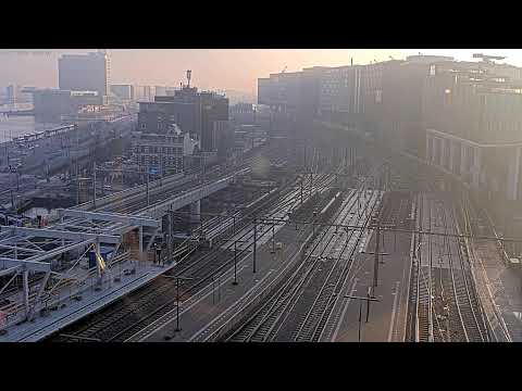 Station Amsterdam Centraal - De Vijf Bruggen, camera 2 | Livestream ProRail