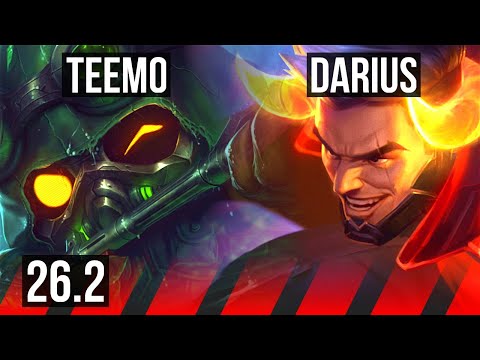 TEEMO vs DARIUS (TOP) | 5k gold comeback | KR Grandmaster | 26.2
