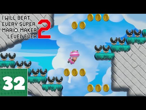 I WILL BEAT EVERY SUPER MARIO MAKER 2 LEVEL (Part 32) [ValantWynn]