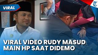 Gubernur Kaltim Asyik Main HP saat Didemo Mahasiswa Kembali Viral, Rudy Masud Ditegur Mahasiswa