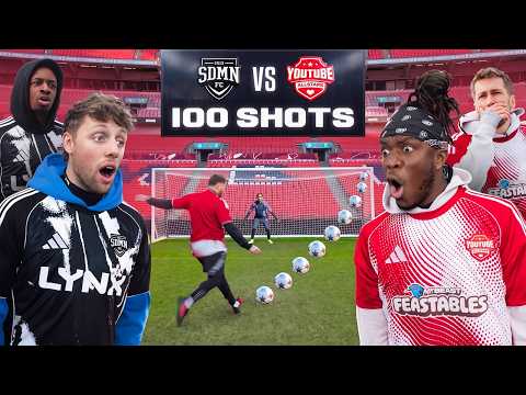 SIDEMEN VS YOUTUBE ALLSTARS TOOK 100 SHOTS AND SCORED ____