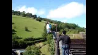 preview picture of video 'Yorkshire dales bridgeswing back flip'