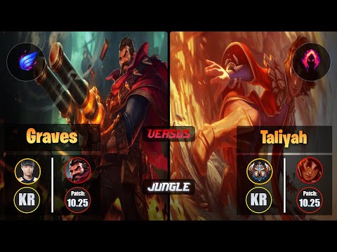 Cuzz GRAVES (Jungle) [Phase Rush] VS TALIYAH - Challenger KR Patch 10.25