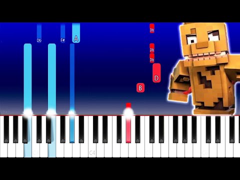 Follow Me | Minecraft FNAF (Song by TryHardNinja) The Foxy Song 2 (Piano Tutorial)