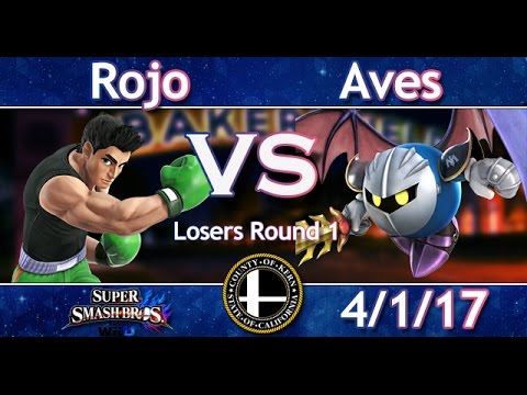 SmashLab (S4) 4-1-17 Rojo (Little Mac) Vs. Aves (Meta Knight)