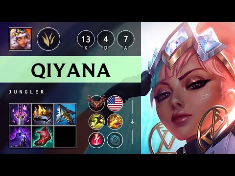 Qiyana Jungle vs Kindred - NA Grandmaster Patch 25.07