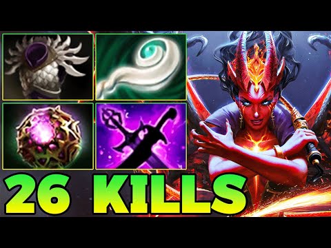 26 Kills QOP Dota 2 Mid Lane Beast Best Queen Of Pain Dota 2 Gameplay Guide Build 7.39 7.40