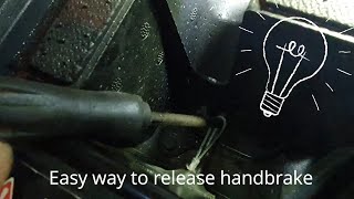 How to release the electronic Handbrake with no electric power