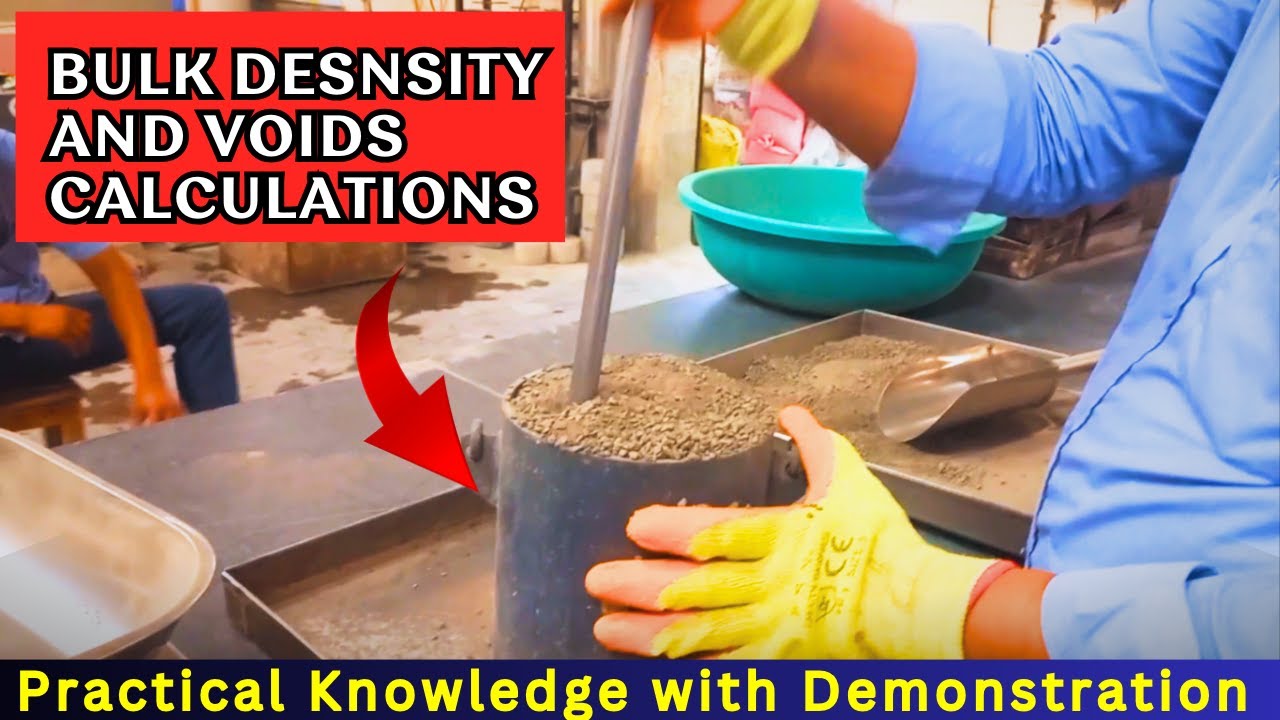 Determination of bulk density and voids of fine aggregates