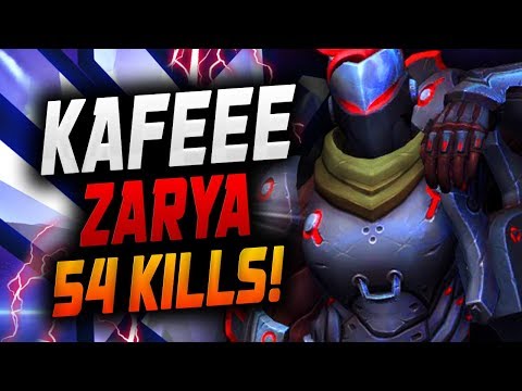 Kafeee Rank #1 Zarya - 54 ELIMS 20k DMG! OVERWATCH SEASON 13 TOP 500
