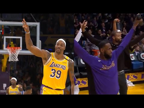 Dwight Howard drains a three pointer | Lakers vs Knicks