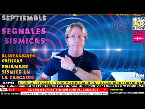 SEPTIEMBLE • SEÑALES SÍSMICAS • ENJAMBRE SÍSMICO EN LA CASCADIA ⚠ ALERTA SÍSMICA ELEVADA
