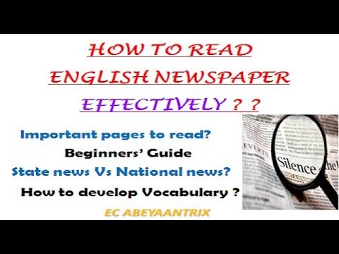 , title : 'How to read English newspaper EFFECTIVELY? | Current Affairs Vs Vocabulary | Beginners' Guide'